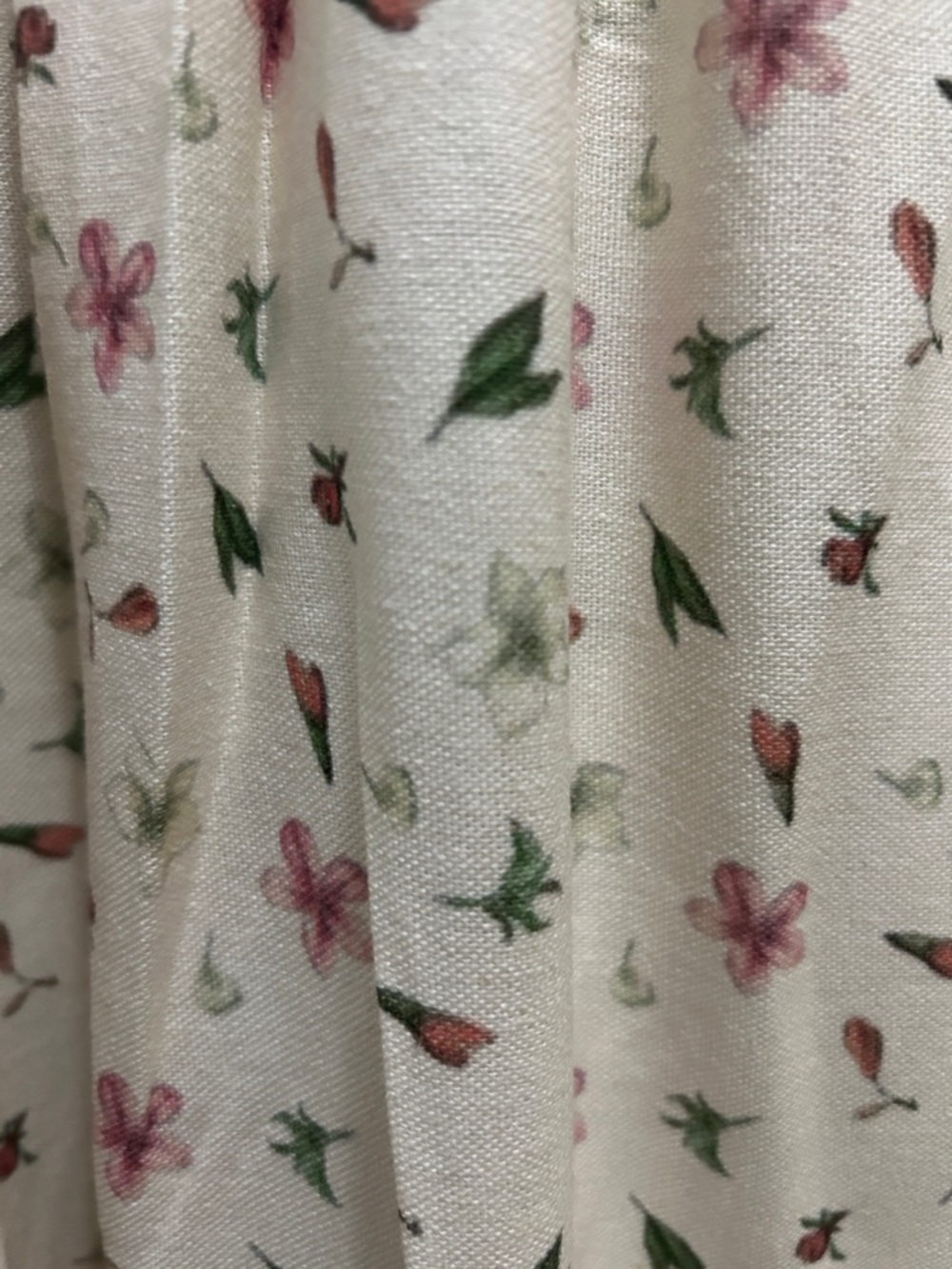 Max Studio Cream Maxi Dress with Pink Floral Trim - Picture 6 of 7
